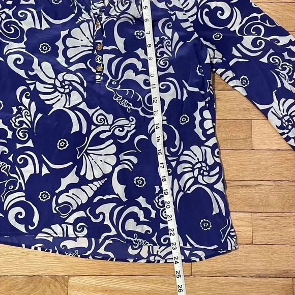 Lily Pulitzer Elsa Top XS 100% Silk - Picture 8 of 9
